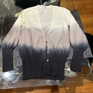 Calvin Klein Black and Cream Gradient Cardigan